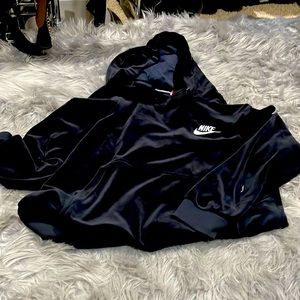 Velour Nike hoodie with white logo